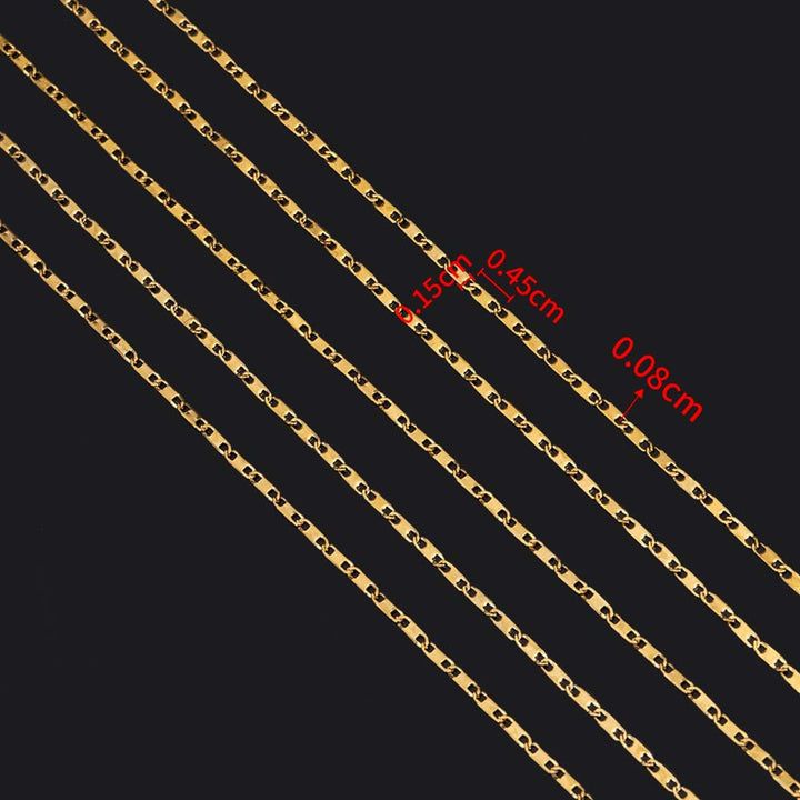 Stainless Steel Chain Tile Chain Ins Wind Chain DIY Bracelet Chain Semi-finished Jewelry Accessories
