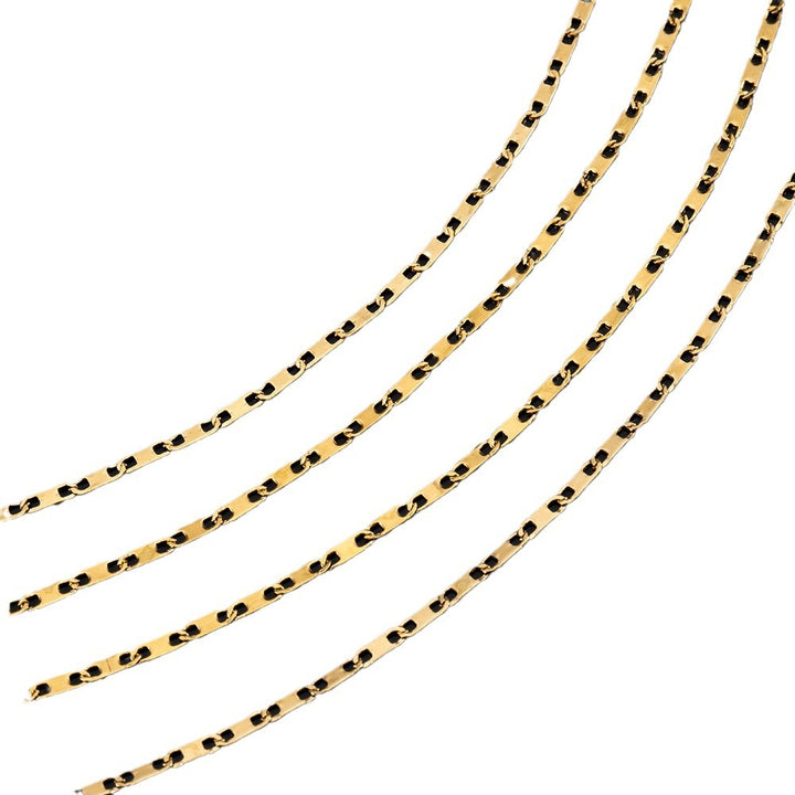 Stainless Steel Chain Tile Chain Ins Wind Chain DIY Bracelet Chain Semi-finished Jewelry Accessories
