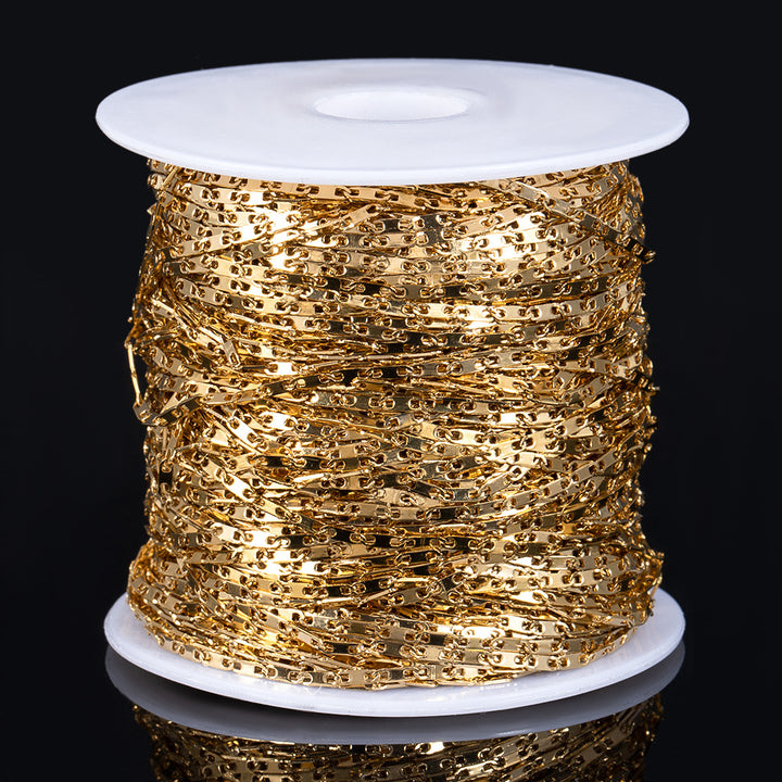 Stainless Steel Chain Tile Chain Ins Wind Chain DIY Bracelet Chain Semi-finished Jewelry Accessories
