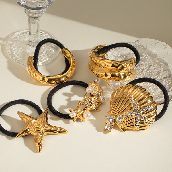 Stainless Steel Scrunchie Hair Rope High-End Ins Headgear Hair Ornament