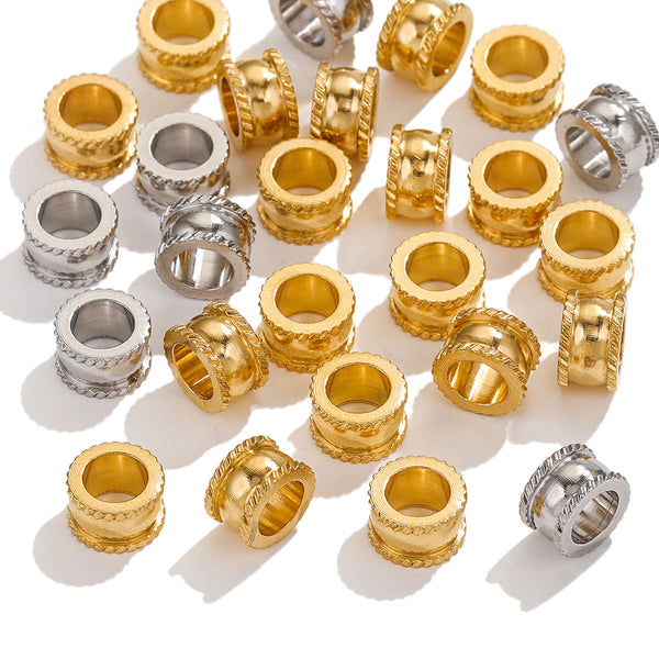 DIY Handmade Jewelry Accessories Stainless Steel Fashion Jewelry Accessories Color Retention Large Hole Beads