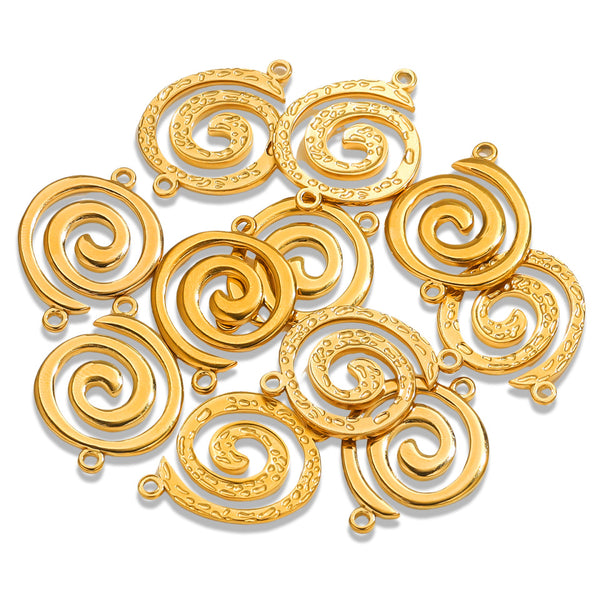 Stainless Steel Spiral Swirl Mosquito Coil Tray Pendant Diy Jewelry Accessories
