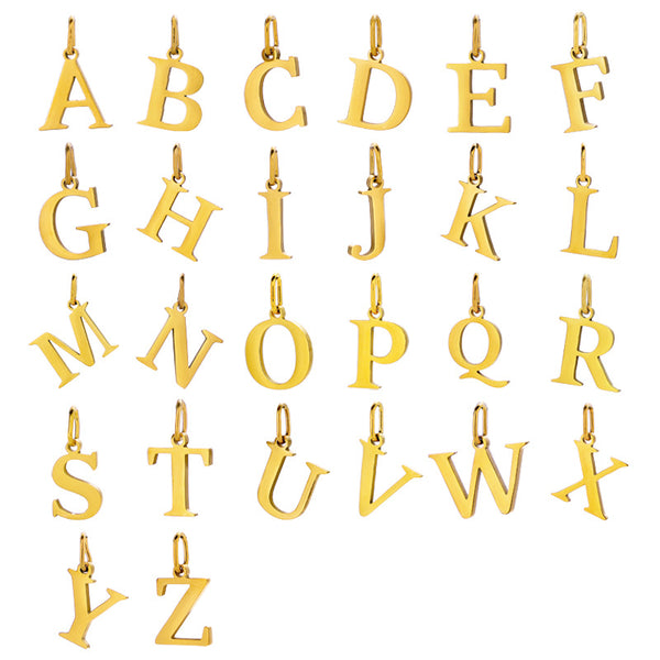 Handmade Diy English Letter Pendant Accessories Stainless Steel Letter Vacuum Plating Does Not Fade