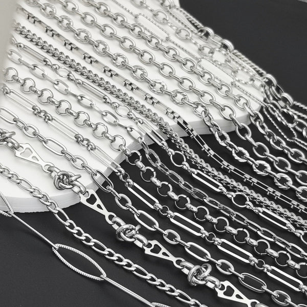 Stainless Steel Thick Section Men's Chain Bracelet Necklace Jewelry Accessories Handmade