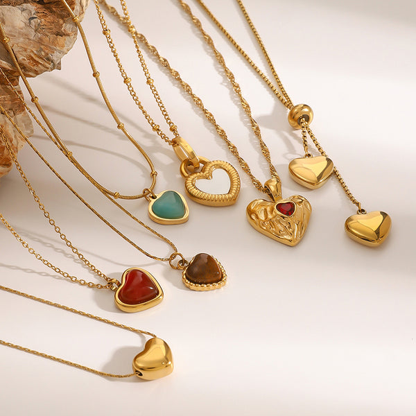 Stainless Steel Love Necklace Luxury Pendant Clavicle Chain