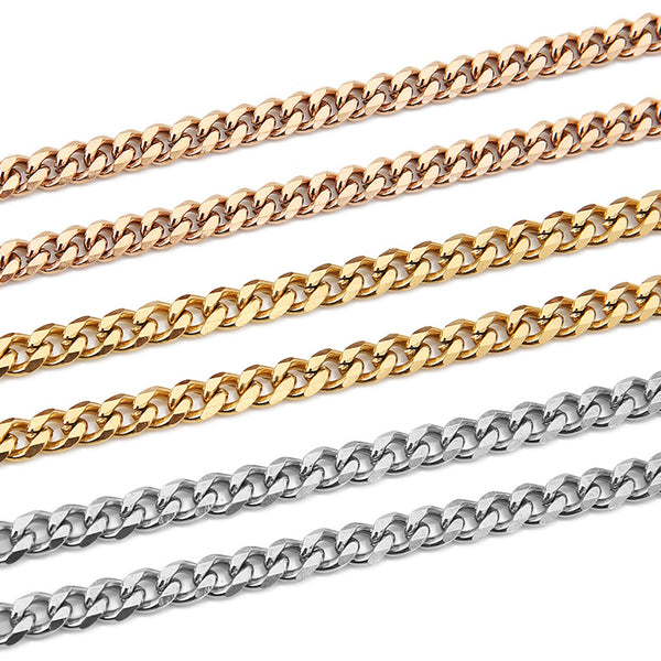 5.5mm Stainless Steel Jewelry Chain Gold Plated Jewelry Chain Accessories