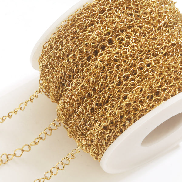 Color-Retaining Flat O-Shaped Chain Does Not Fade Stainless Steel Chain