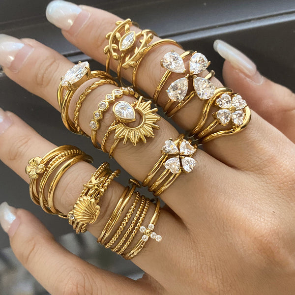 Stainless Steel Ring Women's Niche Design Ring Jewelry Does Not Fade Jewelry