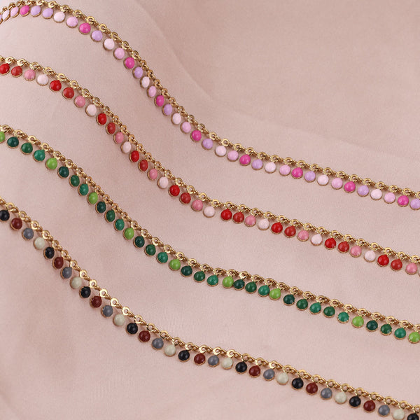 Stainless Steel Color Enamel Necklace Handmade Chain Diy Handmade Necklace Accessories