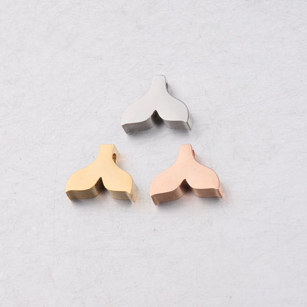Mirror Stainless Steel Fishtail Small Hole Bead Accessories Diy Bead Pendant