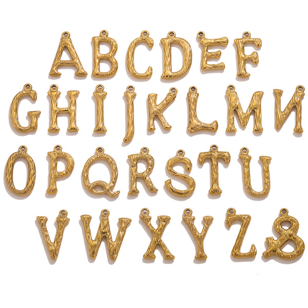 Stainless Steel 26 English Letter Pendant Versatile DIY Handmade Jewelry Accessories