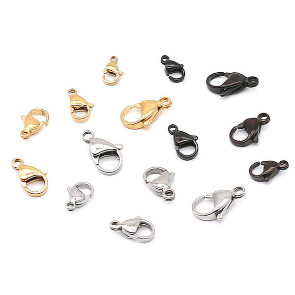 10PCS/Bag Stainless Steel Lobster Clasp Connecting Buckle Dog Buckle Diy Jewelry Accessories