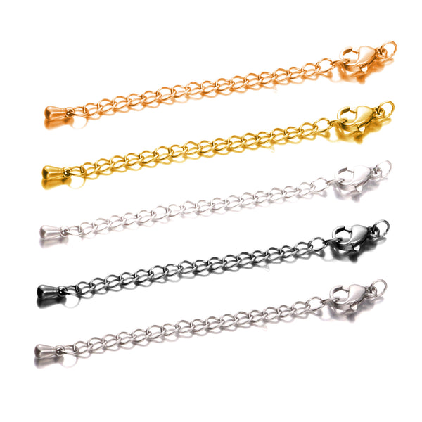 Stainless Steel Extended Chain Lobster Buckle Tail Chain Diy Handmade Jewelry Accessories