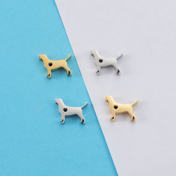 Stainless Steel Dog Jewelry Accessories Laser Cutting Love Puppy Pendant Diy Necklace