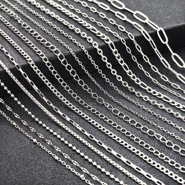 Stainless Steel Square Line Cross O-Lip Titanium Steel Chain Diy Chain Accessories