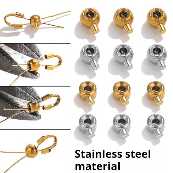 Stainless Steel Positioning Clip Buckle Handmade Diy Bead Card Cable Buckle Finishing Buckle