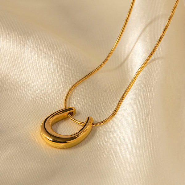 18k Gold Stainless Steel Necklace Women's Trend Versatile Pendant Necklace