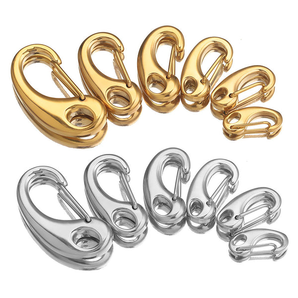 10PCS/Bag Stainless Steel 316l Shrimp Buckle Diy Jewelry Leather Rope Necklace Bracelet Lobster Buckle