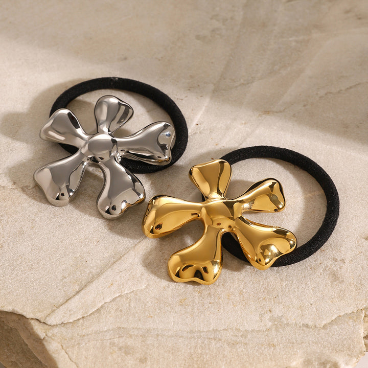 Stainless Steel Hair Rope Flower Hair Ring Headdress Hair Ornament Head Rope