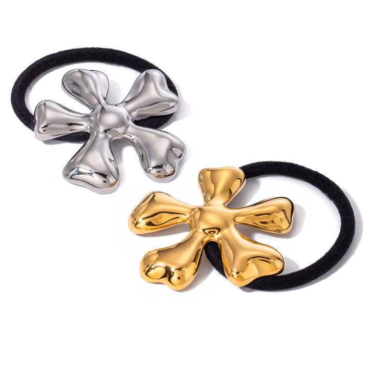 Stainless Steel Hair Rope Flower Hair Ring Headdress Hair Ornament Head Rope