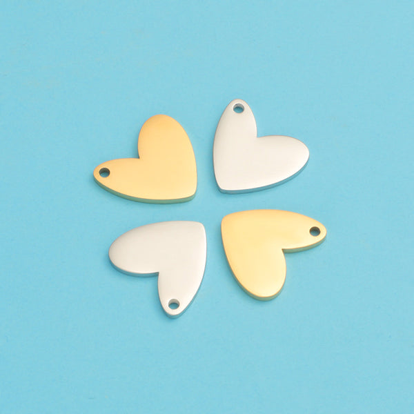 Love Pendant Peach Heart Stainless Steel Pendant Diy Jewelry Accessories