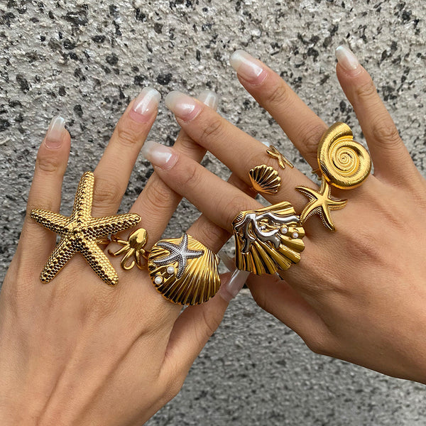 Stainless Steel Ring Women's Jewelry Niche Design Rings Non-Fading