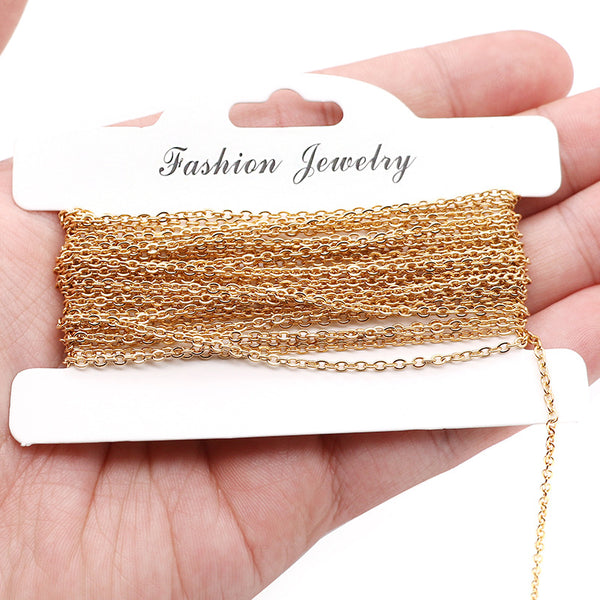 Stainless Steel Flattened O-Chain Thin Chain Diy Jewelry