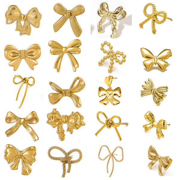 Explosive Butterfly Stud Earrings Stainless Steel 18k Vacuum Plating