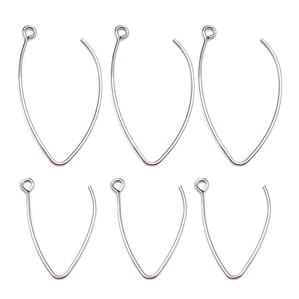 Stainless Steel Large Ear Hooks V-Shaped Earrings Big U Shaped Ear Hooks Diy Ear Hook Accessories