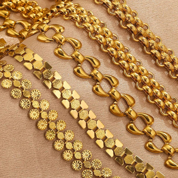 Stainless Steel Hip Hop Heavy Metal Large Thick Chain Diy Semi-Finished Chain Handmade Bag Chain