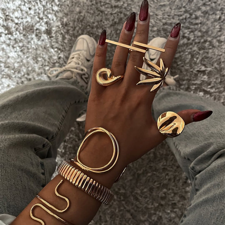 Stainless Steel Rings Hand Ornaments