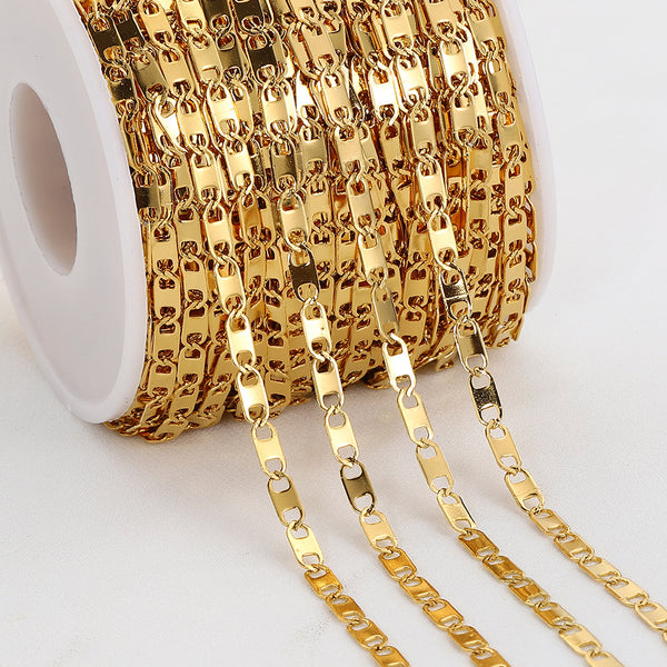 Stainless Steel Chain Electroplating Gold Color Retaining Collarbone Chain Diy Jewelry Accessories