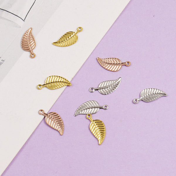Mirror Stainless Steel Personality Leaf Leaf Jewelry Accessories Diy Bracelet Necklace Pendant Accessories