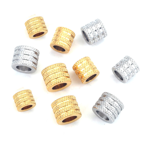 Stainless Steel Mesh Beads Drilled Beads Diy Handmade Jewelry Accessories
