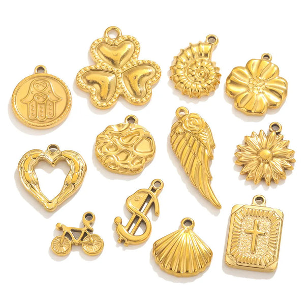 Stainless Steel Gold Pendant Accessories Handmade Diy Jewelry Accessories