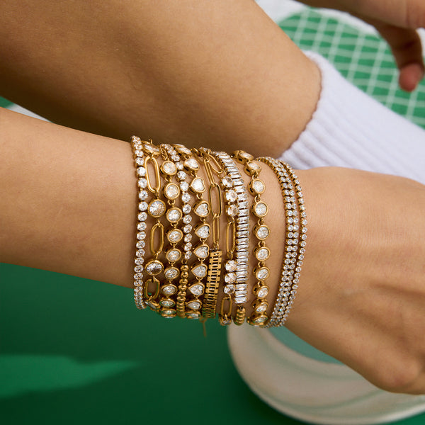 Stainless Steel Stacking Bracelet Light Luxury Non-Fading Jewelry Tennis Chain