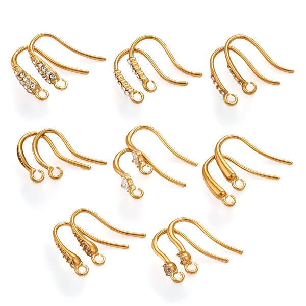 Stainless Steel Vacuum Plating Soft Fish Ear Hook Ring Diy Handmade Ear Accessories
