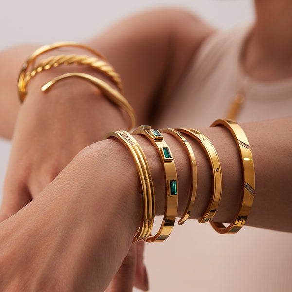 Stainless Steel Bracelet Women's High-End Sense Zircon Bracelet