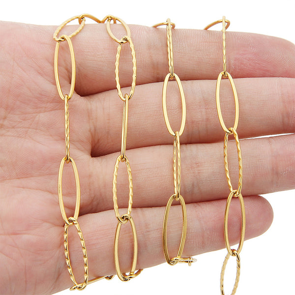 Color Retaining Gold Plated Stainless Steel Chain Diy Chain