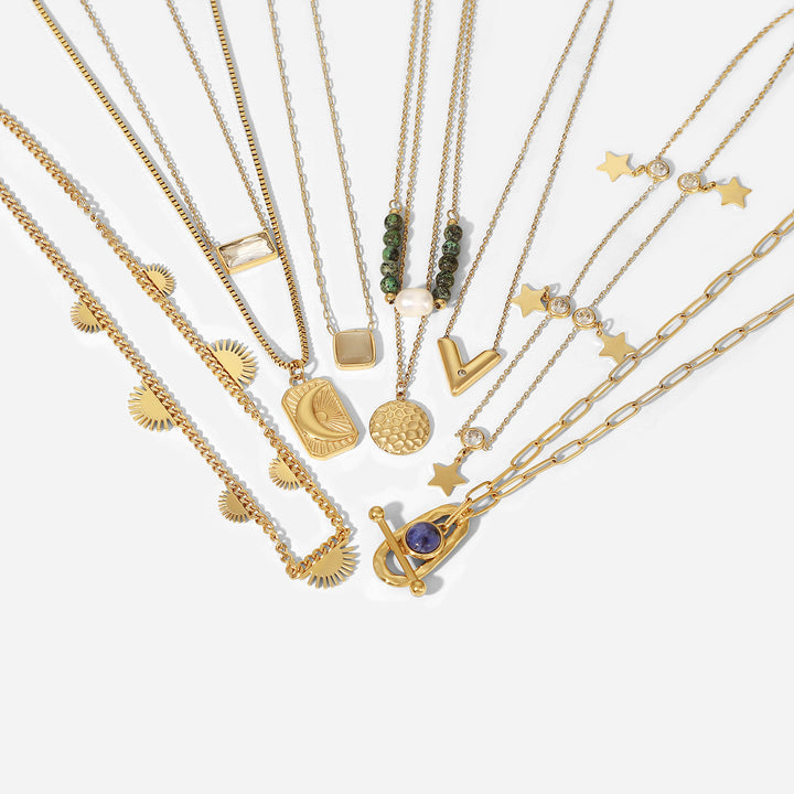 18k Gold Stainless Steel Necklace Women's Jewelry Fashion Personality Pendant Necklace