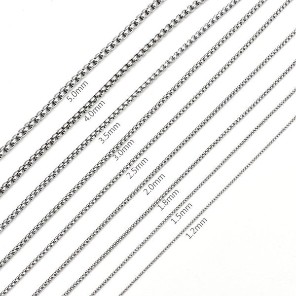 Stainless Steel Square Pearl Necklace Does Not Fade Jewelry Accessories Diy Matching Chain