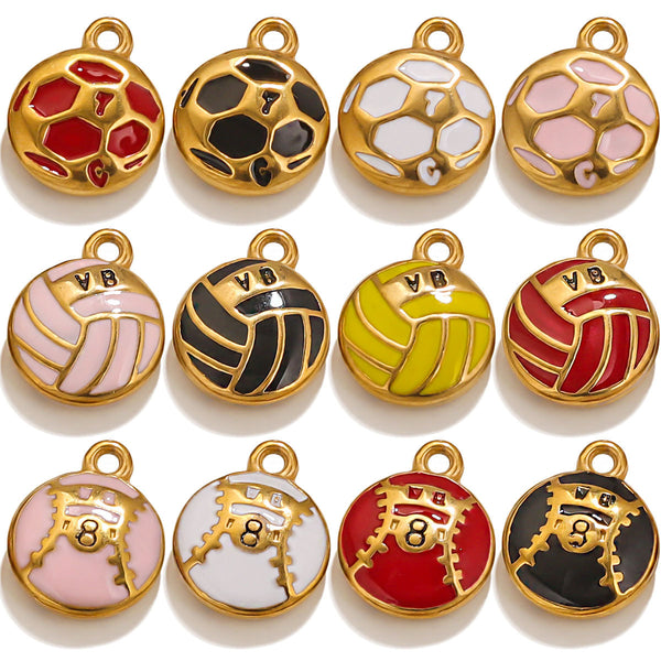 Stainless Steel Pendant DIY Bracelet Keychain Jewelry Oil Drip Accessories