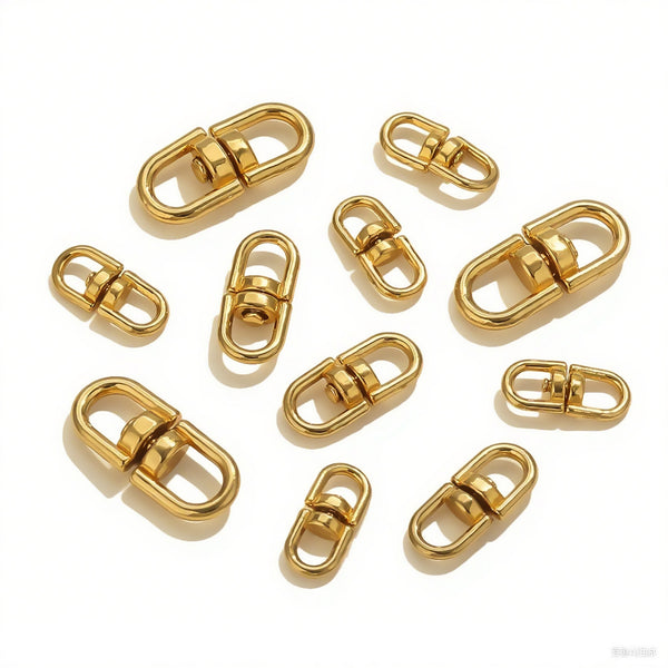 10PCS/Bag Stainless Steel Figure 8 Buckle Key Ring Connection Buckle Swivel Buckle Connection Key Chain Diy Jewelry Accessories