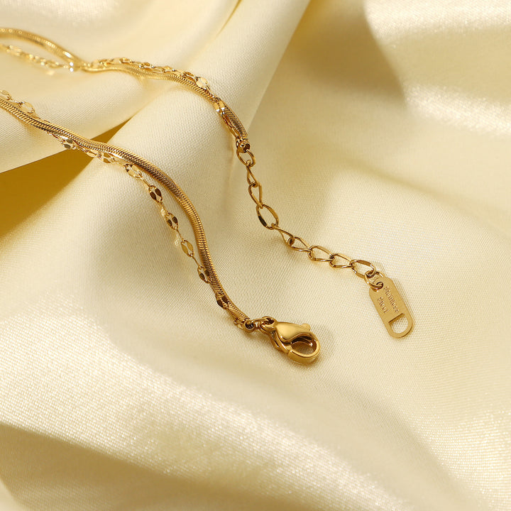 Stainless Steel Zircon Bracelet Premium Ins Double-Layer Hand Ornament