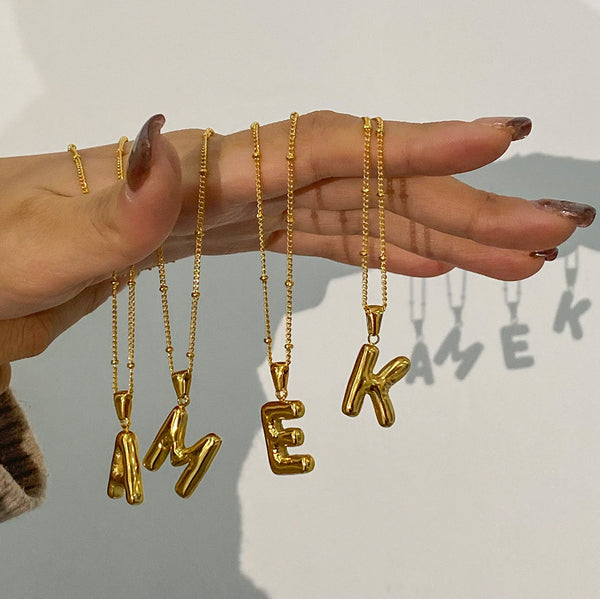 Stainless Steel Letter Necklace Pendant High-Quality Clavicle Chain