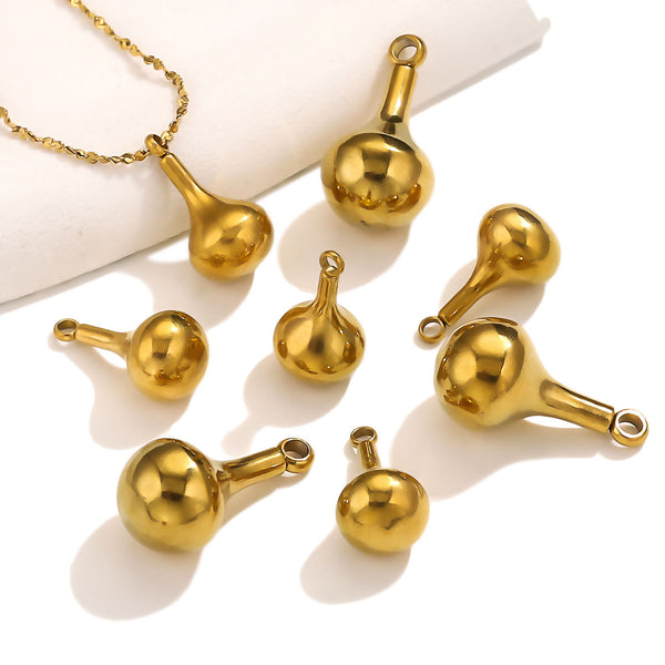 Stainless Steel Gourd Pendant Personality Fashion Niche Pendant Diy Necklace Earrings Jewelry Accessories